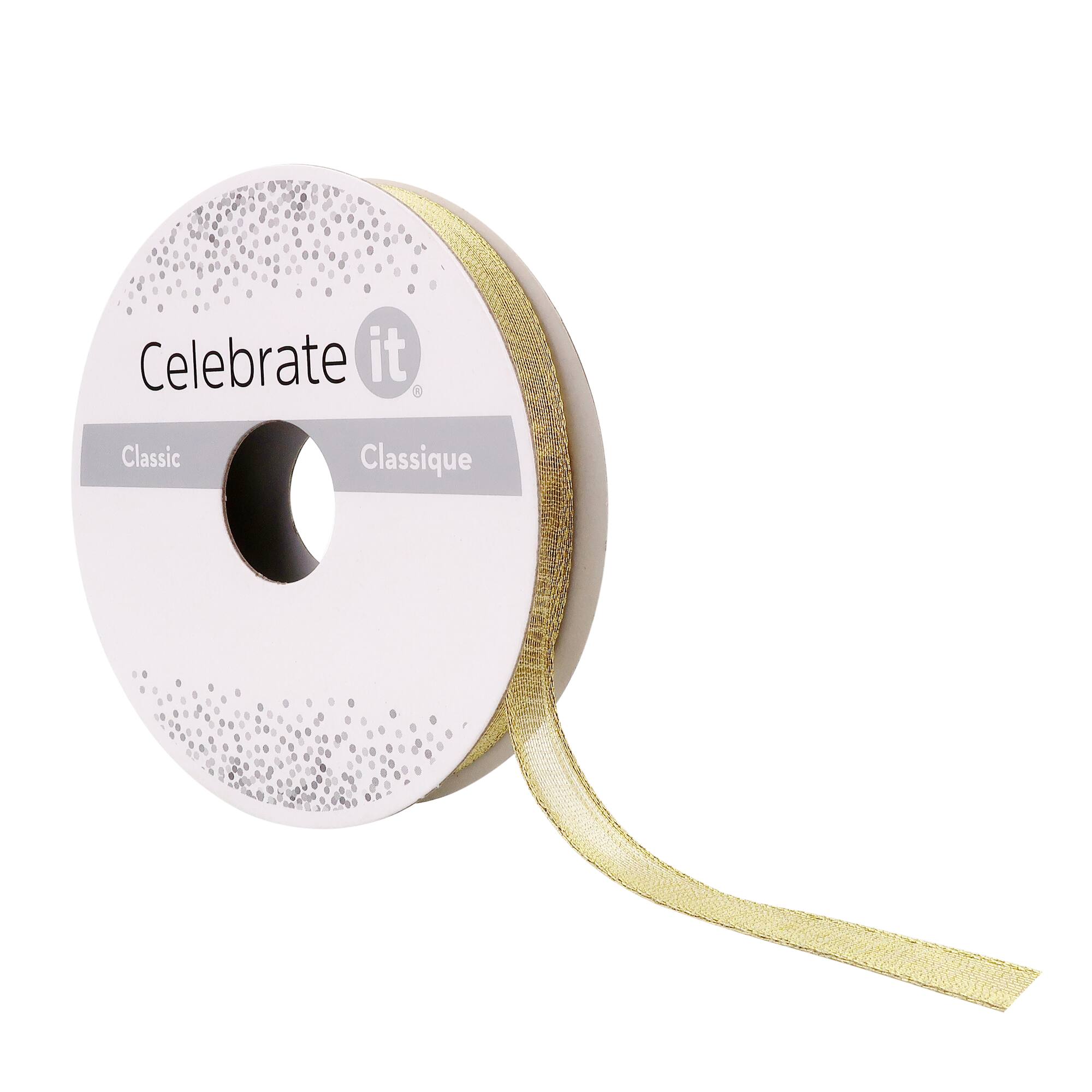 24 Pack: 3/8" x 5yd. Metallic Sheer Wired Ribbon by Celebrate It®